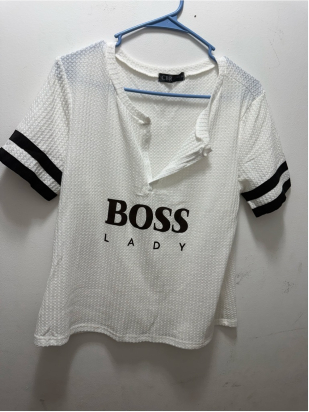Women's CBR White & Black Short Sleeve Tee XXL